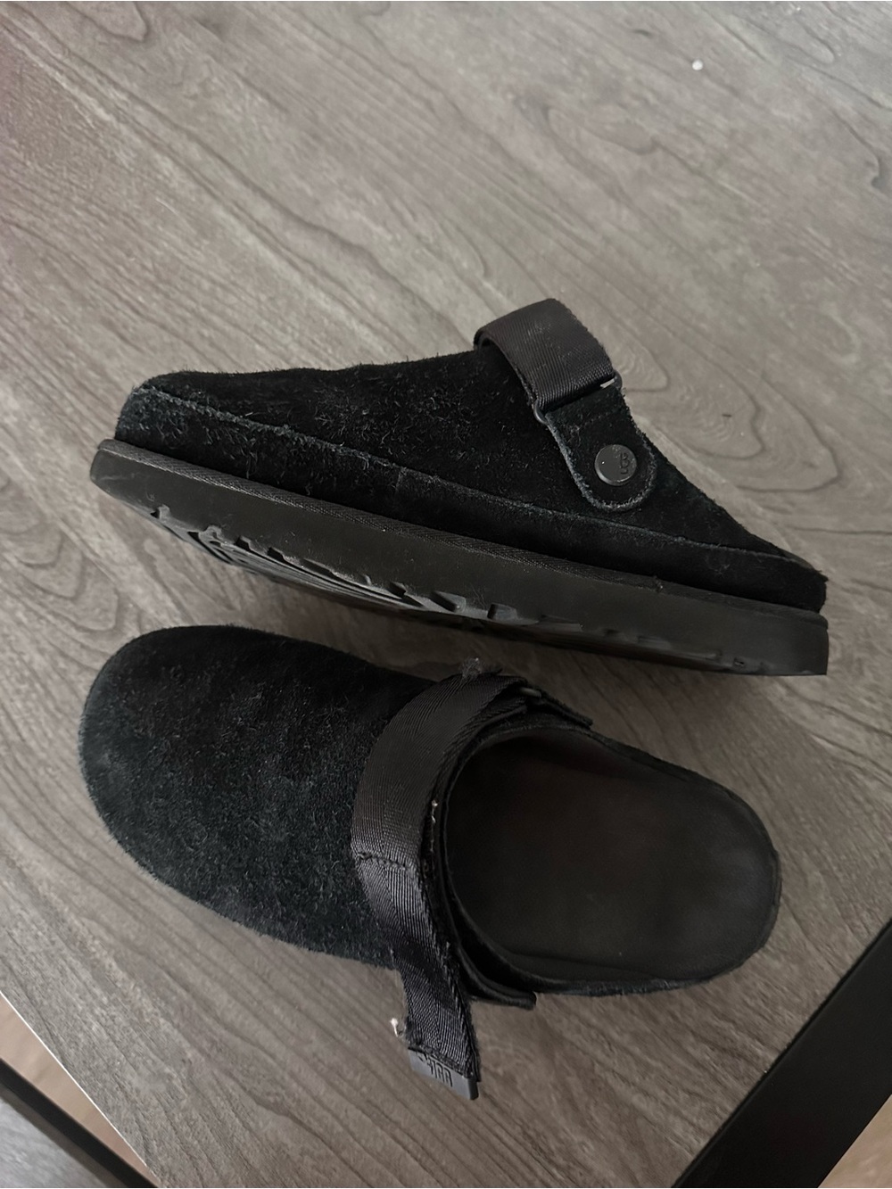 UGG Women’s Black Suede Slip-On - Goldenstar Clog